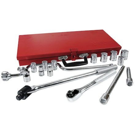 Urrea 1/2" drive socket set with accessories 17 piece 5400AB